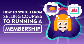 A girl panicking over how to move from courses to memberships